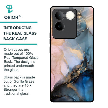 Marble Ink Abstract Glass Case for iQOO Z7 Pro 5G