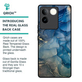 Blue Cool Marble Glass Case for iQOO Z7 Pro 5G