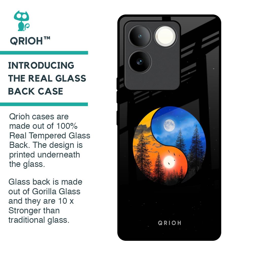 Yin Yang Balance Glass Case for iQOO Z7 Pro 5G