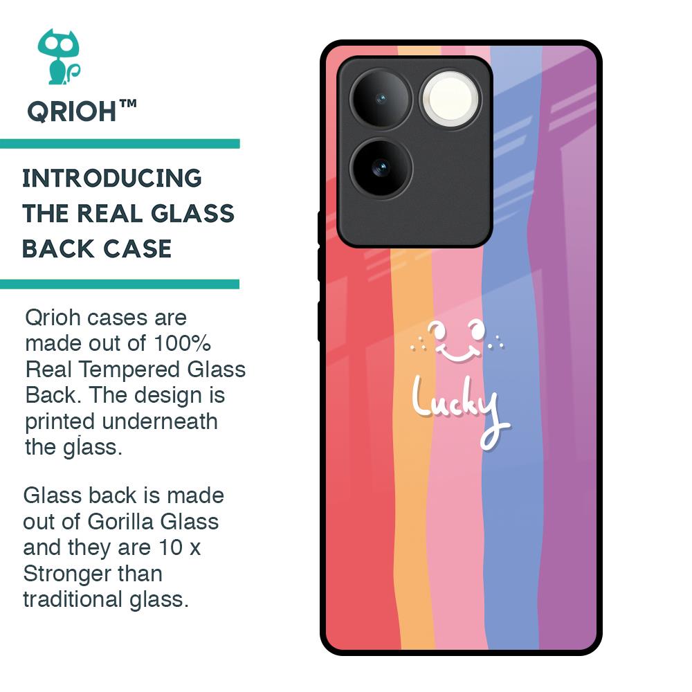 Lucky Abstract Glass Case for iQOO Z7 Pro 5G
