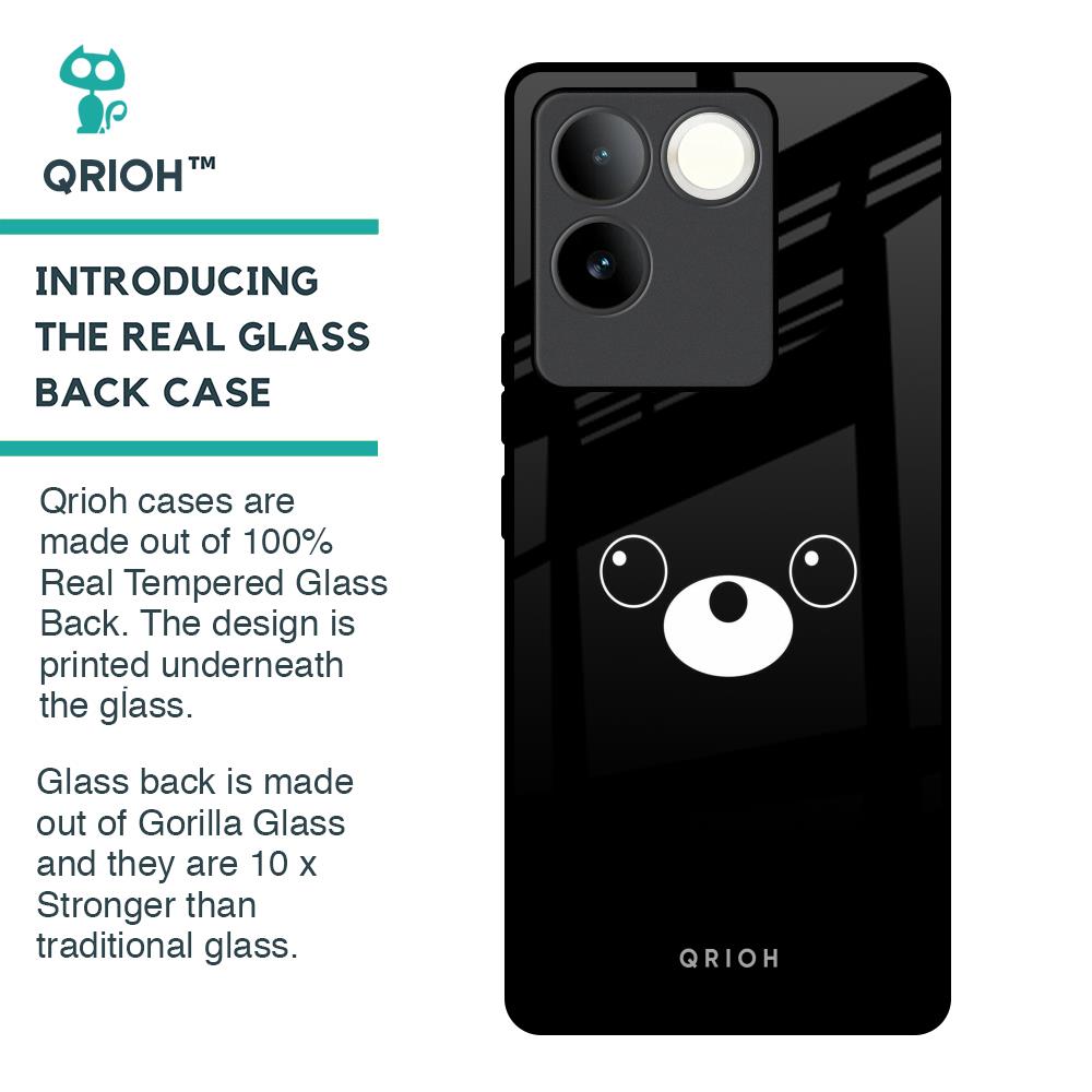 Cute Bear Glass Case for iQOO Z7 Pro 5G