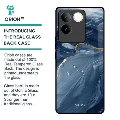 Deep Ocean Marble Glass Case for iQOO Z7 Pro 5G