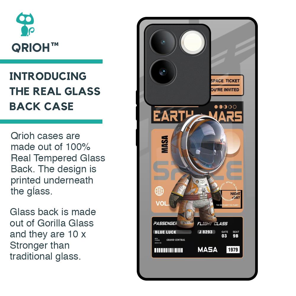 Space Ticket Glass Case for iQOO Z7 Pro 5G