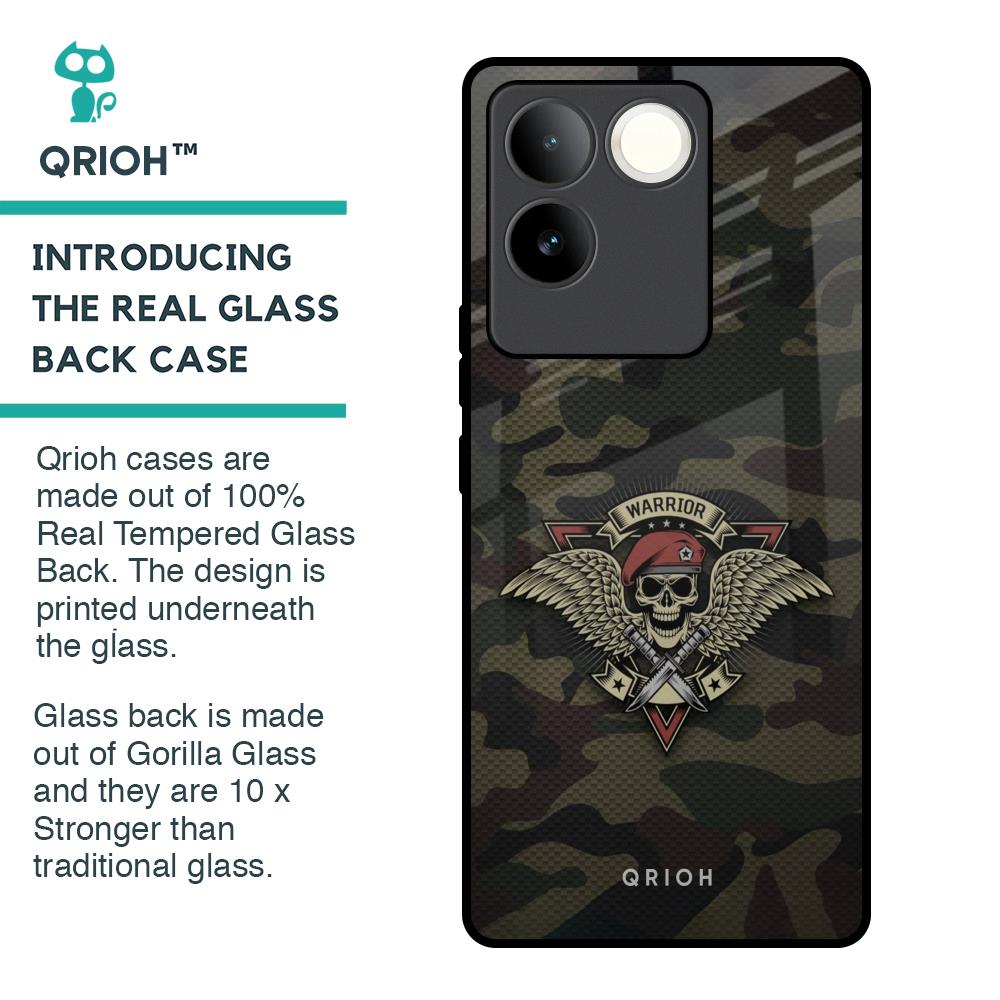 Army Warrior Glass Case for iQOO Z7 Pro 5G