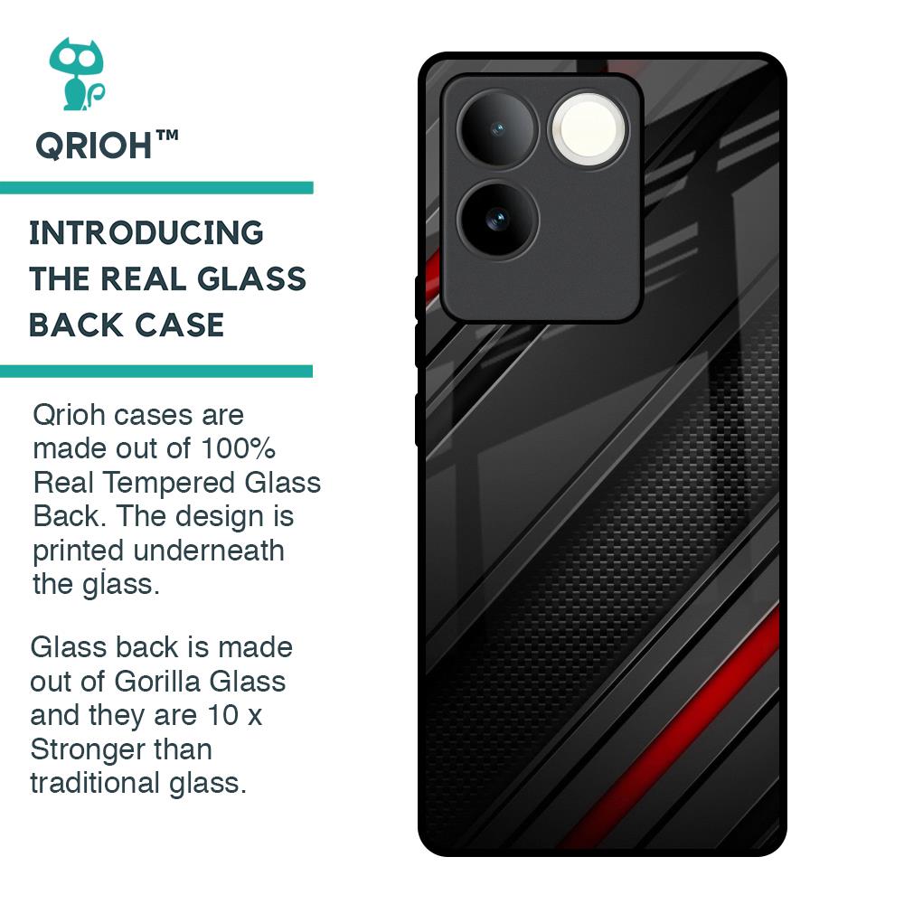 Modern Abstract Glass Case for iQOO Z7 Pro 5G