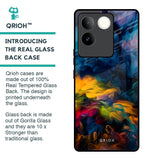 Multicolor Oil Painting Glass Case for iQOO Z7 Pro 5G