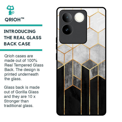 Tricolor Pattern Glass Case for iQOO Z7 Pro 5G