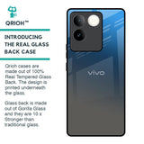 Blue Grey Ombre Glass Case for iQOO Z7 Pro 5G