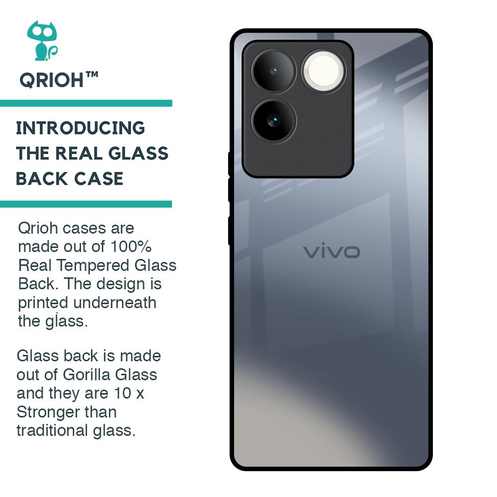 Space Grey Gradient Glass Case for iQOO Z7 Pro 5G