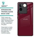 Classic Burgundy Glass Case for iQOO Z7 Pro 5G