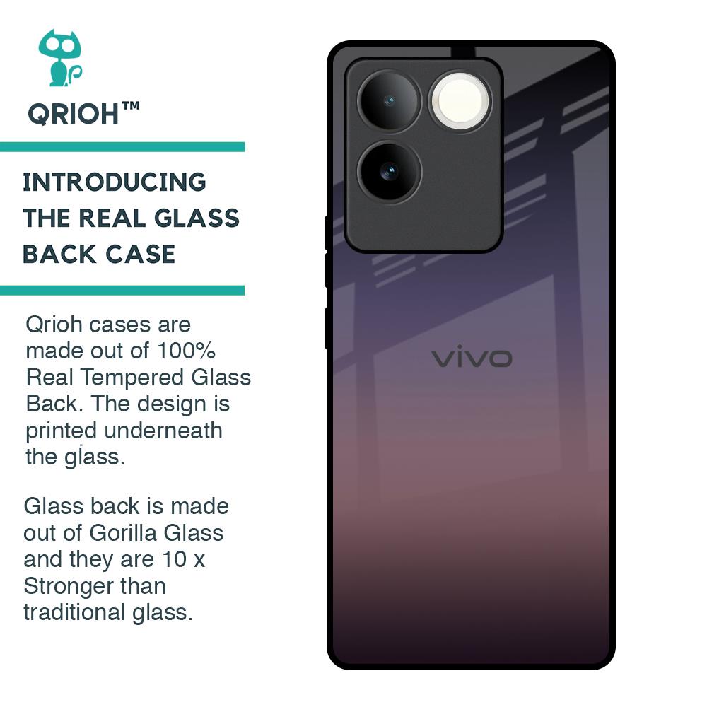 Grey Ombre Glass Case for iQOO Z7 Pro 5G