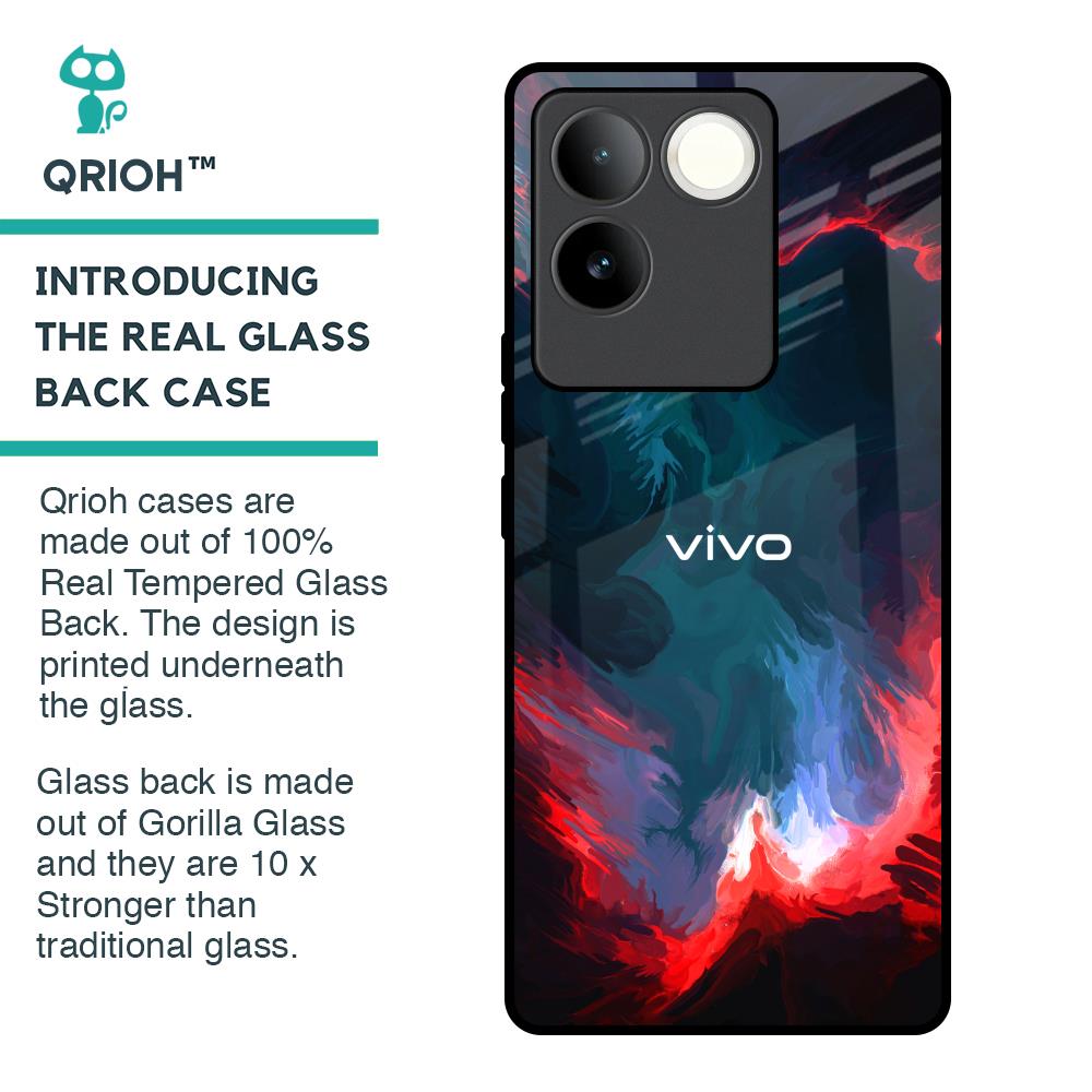 Brush Art Glass Case For iQOO Z7 Pro 5G