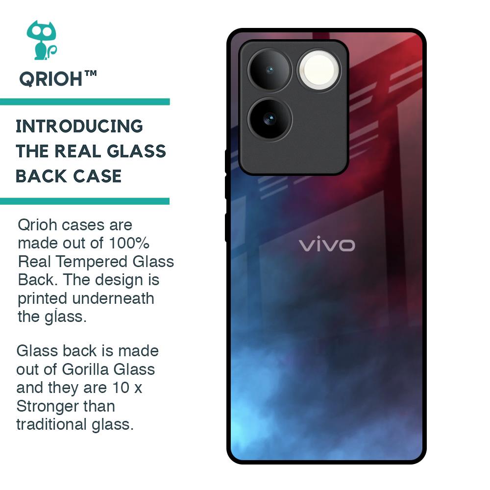 Smokey Watercolor Glass Case for iQOO Z7 Pro 5G