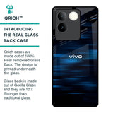 Blue Rough Abstract Glass Case for iQOO Z7 Pro 5G