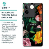 Flowers & Butterfly Glass Case for iQOO Z7 Pro 5G