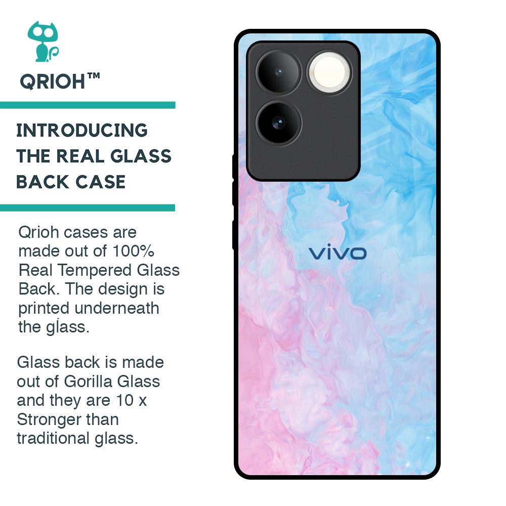 Mixed Watercolor Glass Case for iQOO Z7 Pro 5G