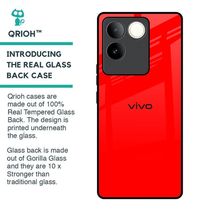 Blood Red Glass Case for iQOO Z7 Pro 5G