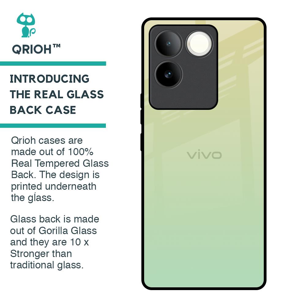 Mint Green Gradient Glass Case for iQOO Z7 Pro 5G