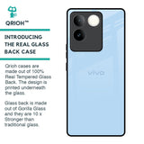 Pastel Sky Blue Glass Case for iQOO Z7 Pro 5G