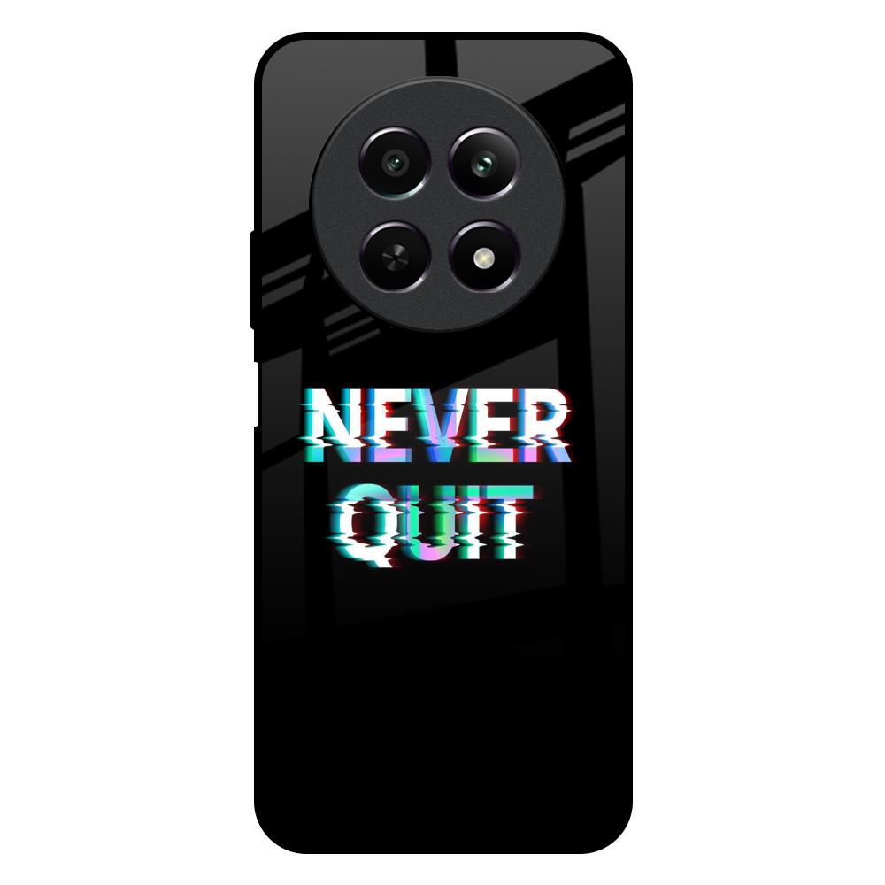 Never Quit Realme 12 5G Glass Back Cover Online