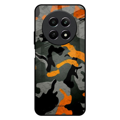 Camouflage Orange Realme 12 5G Glass Back Cover Online