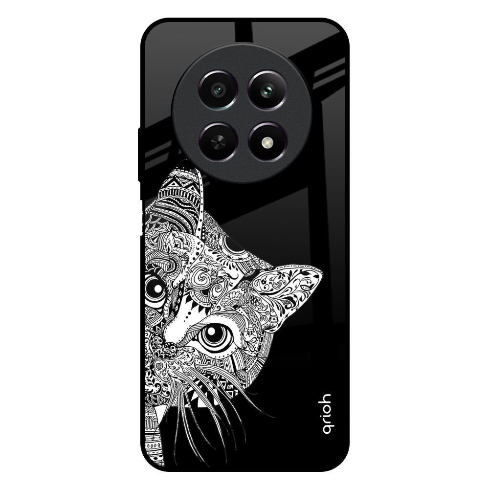 Kitten Mandala Realme 12 5G Glass Back Cover Online