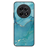 Blue Golden Glitter Realme 12 5G Glass Back Cover Online
