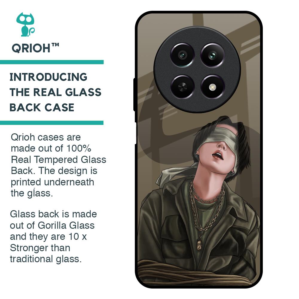 Blind Fold Glass Case for Realme 12 5G