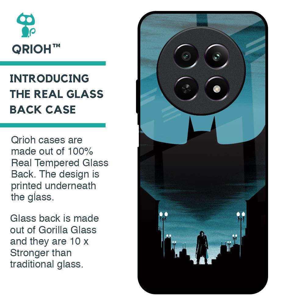 Cyan Bat Glass Case for Realme 12 5G