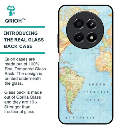 Travel Map Glass Case for Realme 12 5G