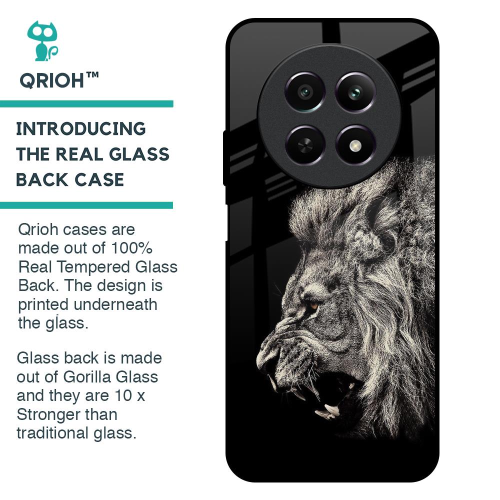Brave Lion Glass Case for Realme 12 5G