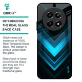 Vertical Blue Arrow Glass Case For Realme 12 5G