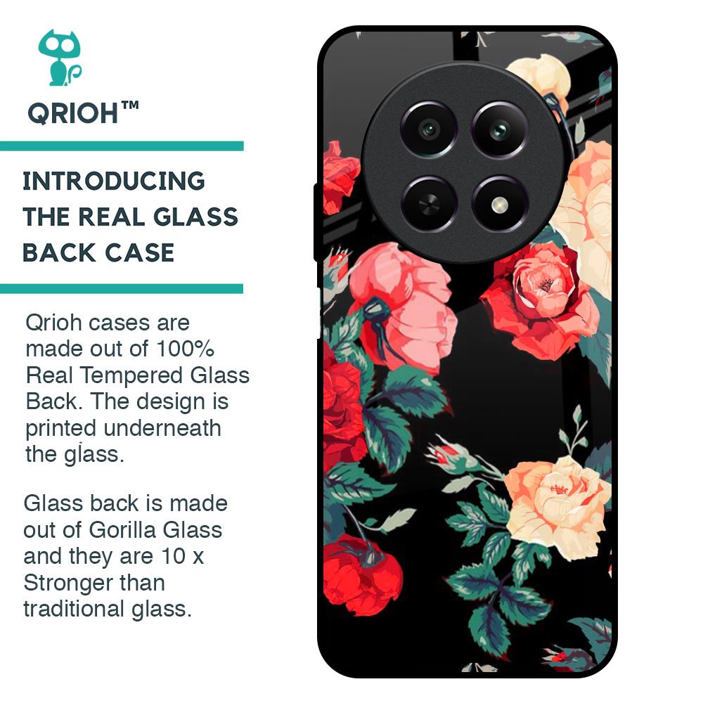 Floral Bunch Glass Case For Realme 12 5G