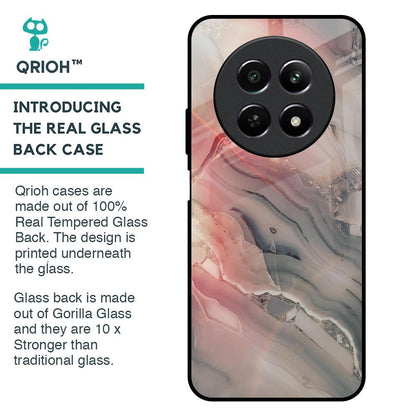 Pink And Grey Marble Glass Case For Realme 12 5G
