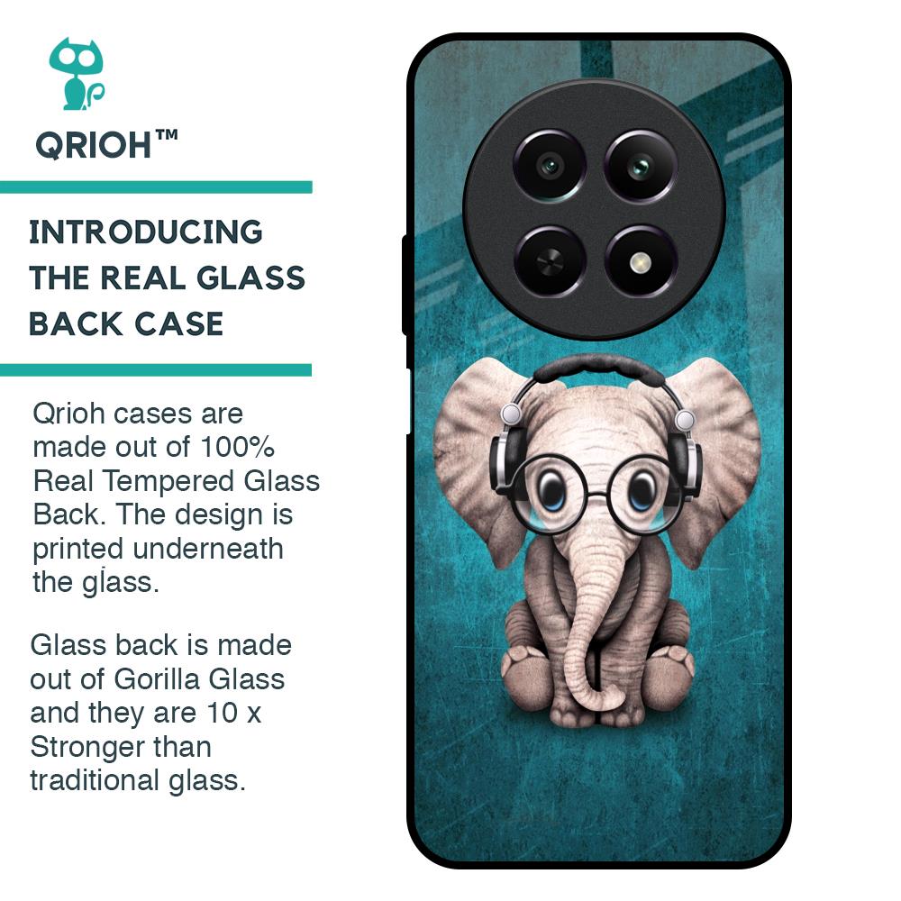 Adorable Baby Elephant Glass Case For Realme 12 5G