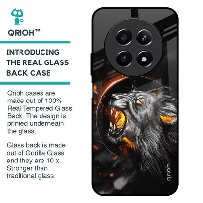 Aggressive Lion Glass Case for Realme 12 5G