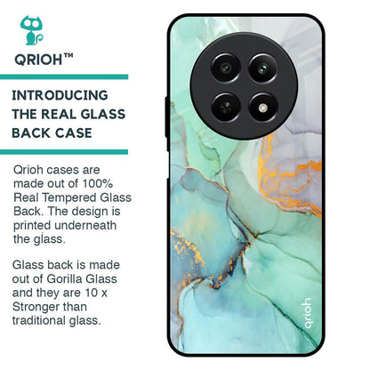 Green Marble Glass Case for Realme 12 5G