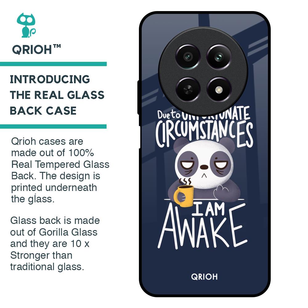 Struggling Panda Glass Case for Realme 12 5G