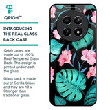 Tropical Leaves & Pink Flowers Glass Case for Realme 12 5G