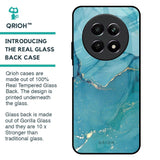 Blue Golden Glitter Glass Case for Realme 12 5G