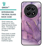 Purple Gold Marble Glass Case for Realme 12 5G