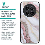 Pink & Gold Gllitter Marble Glass Case for Realme 12 5G