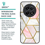 Geometrical Marble Glass Case for Realme 12 5G