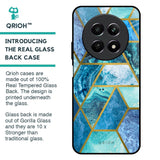 Turquoise Geometrical Marble Glass Case for Realme 12 5G