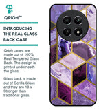 Purple Rhombus Marble Glass Case for Realme 12 5G