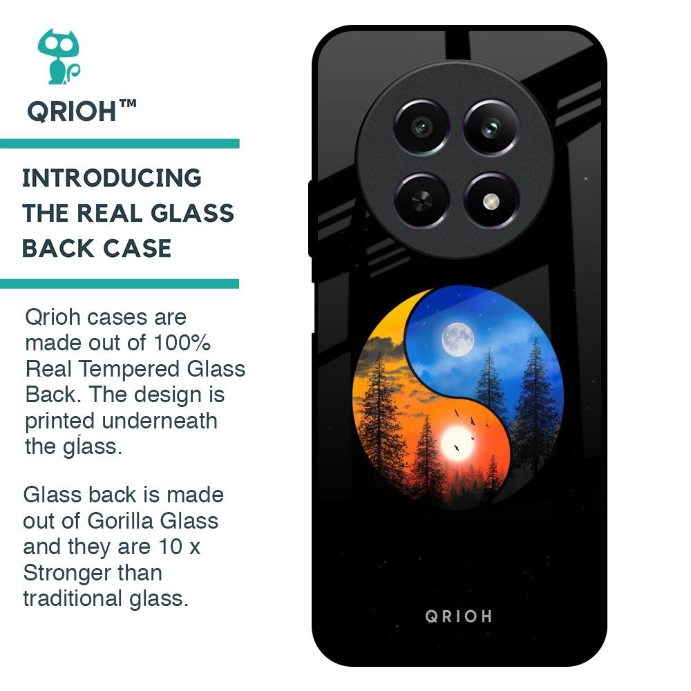 Yin Yang Balance Glass Case for Realme 12 5G