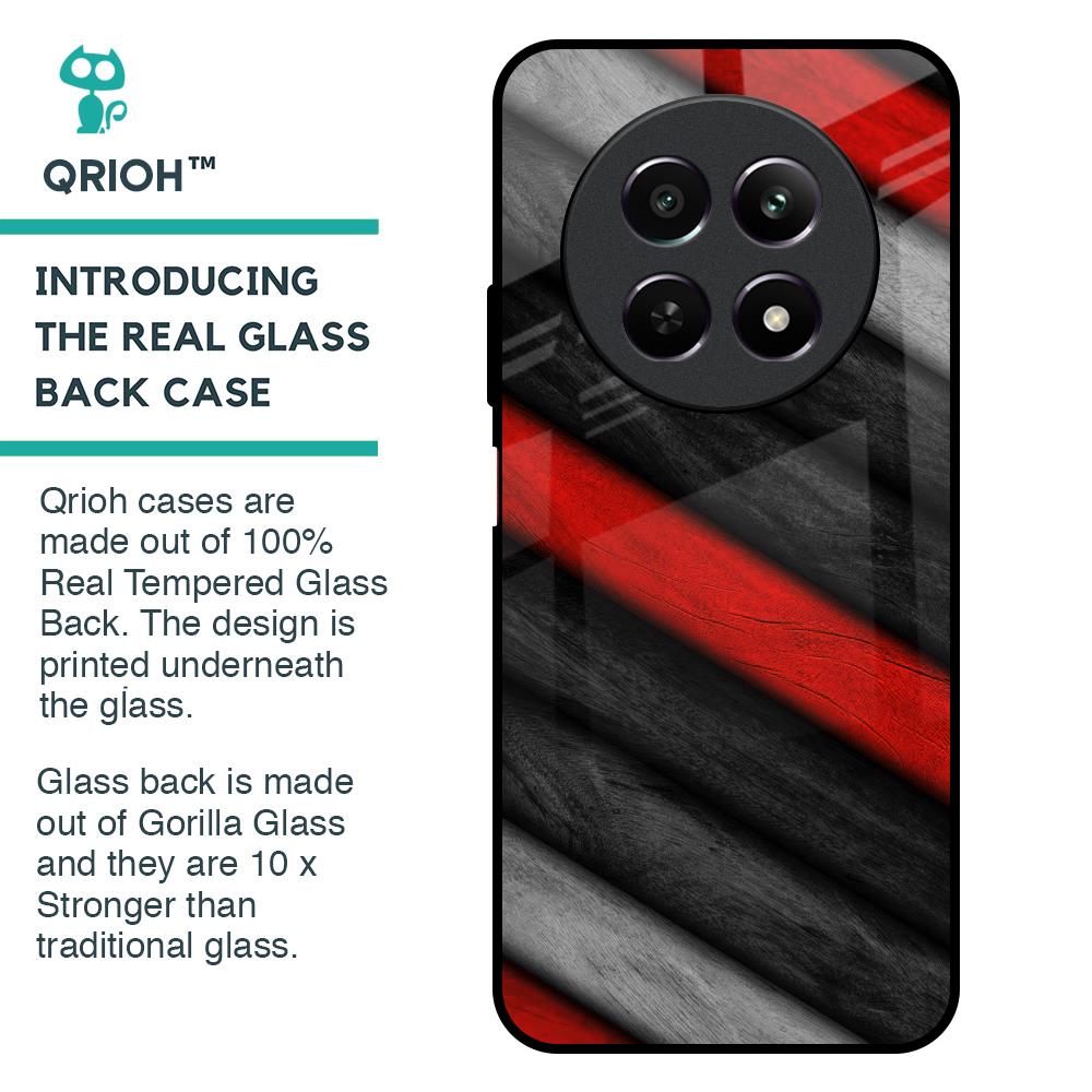 Soft Wooden Texture Glass Case for Realme 12 5G