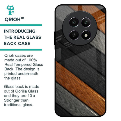 Tri Color Wood Glass Case for Realme 12 5G