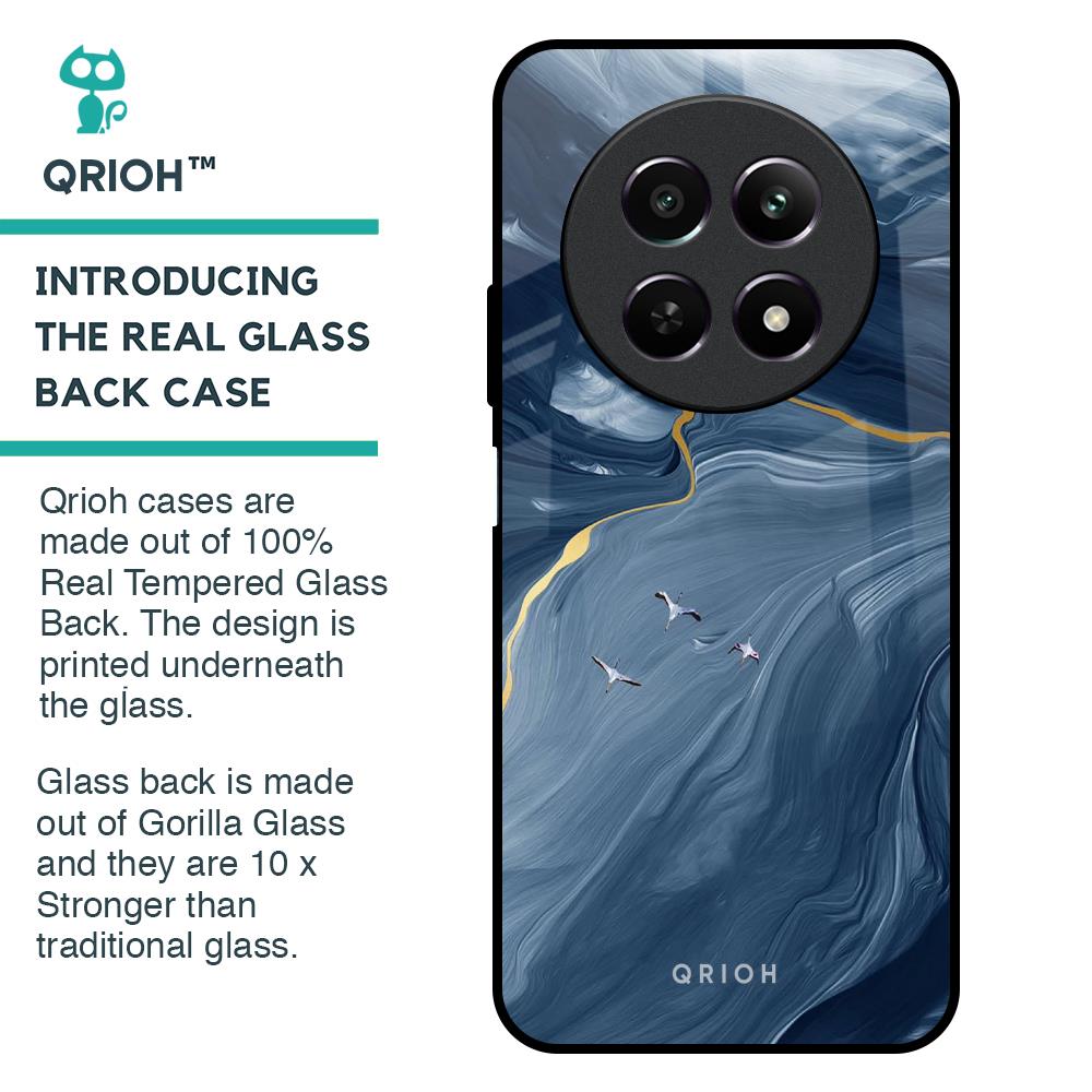 Deep Ocean Marble Glass Case for Realme 12 5G