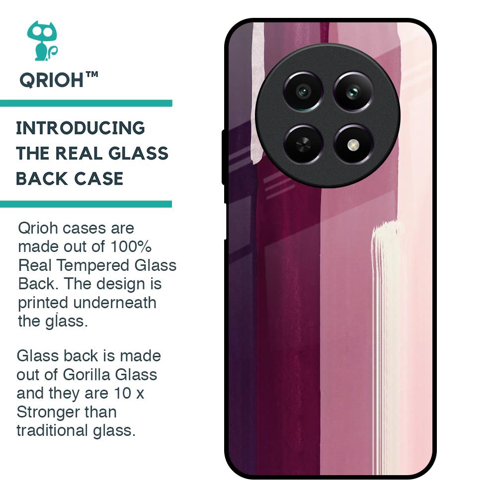 Brush Stroke Art Glass Case for Realme 12 5G